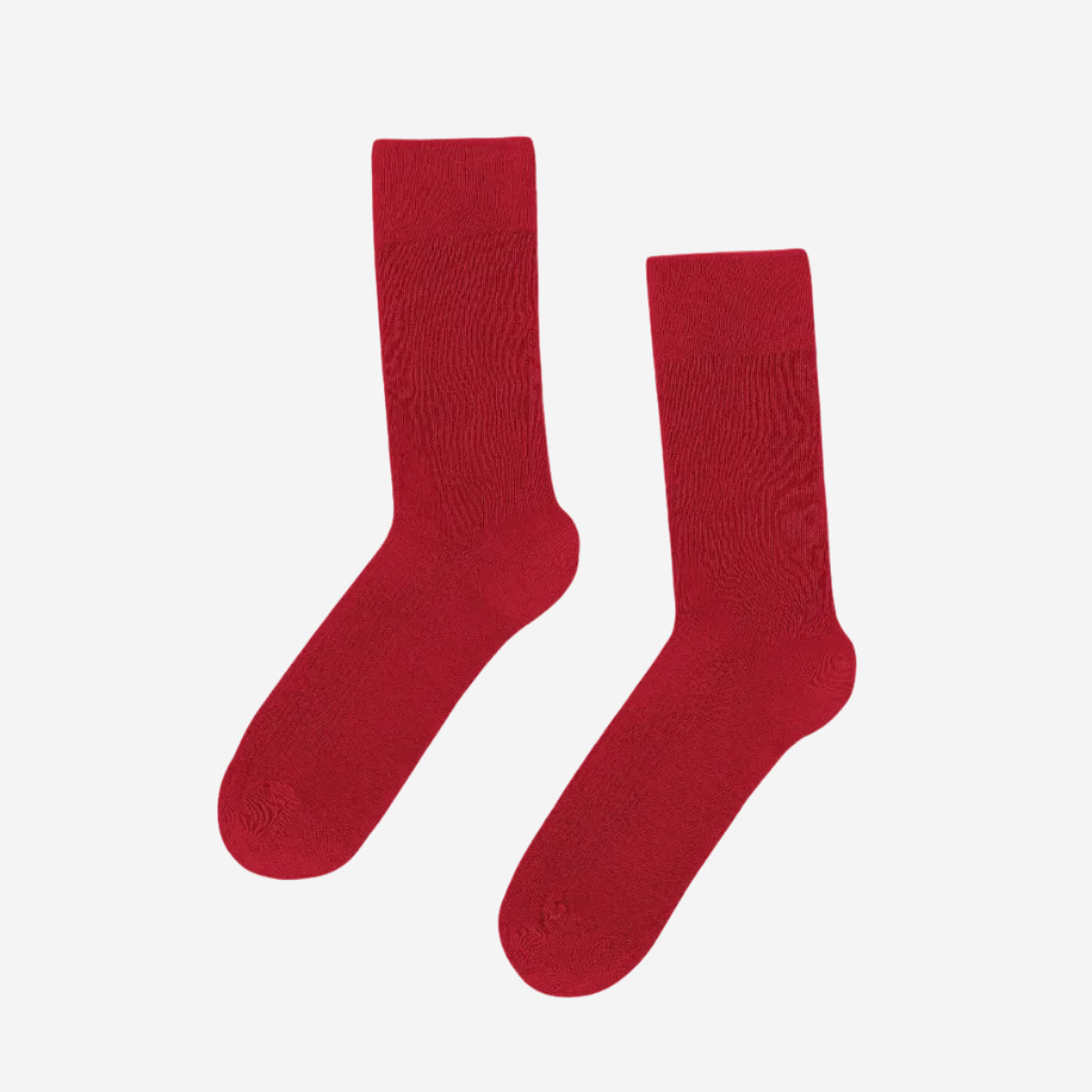 Classic Organic Crew Socks - Scarlet Red