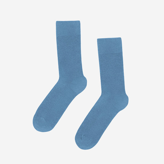 Classic Organic Crew Socks - Seaside Blue