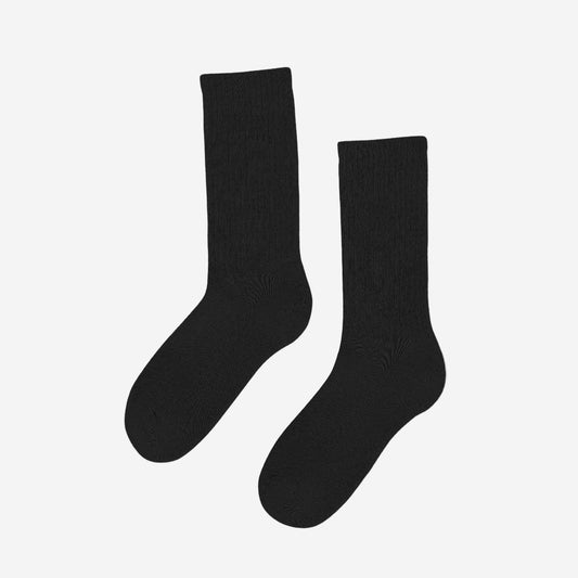 Classic Organic Active Crew Socks - Deep Black