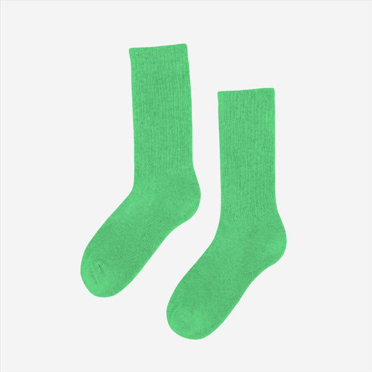 Classic Organic Active Crew Socks - Spring Green