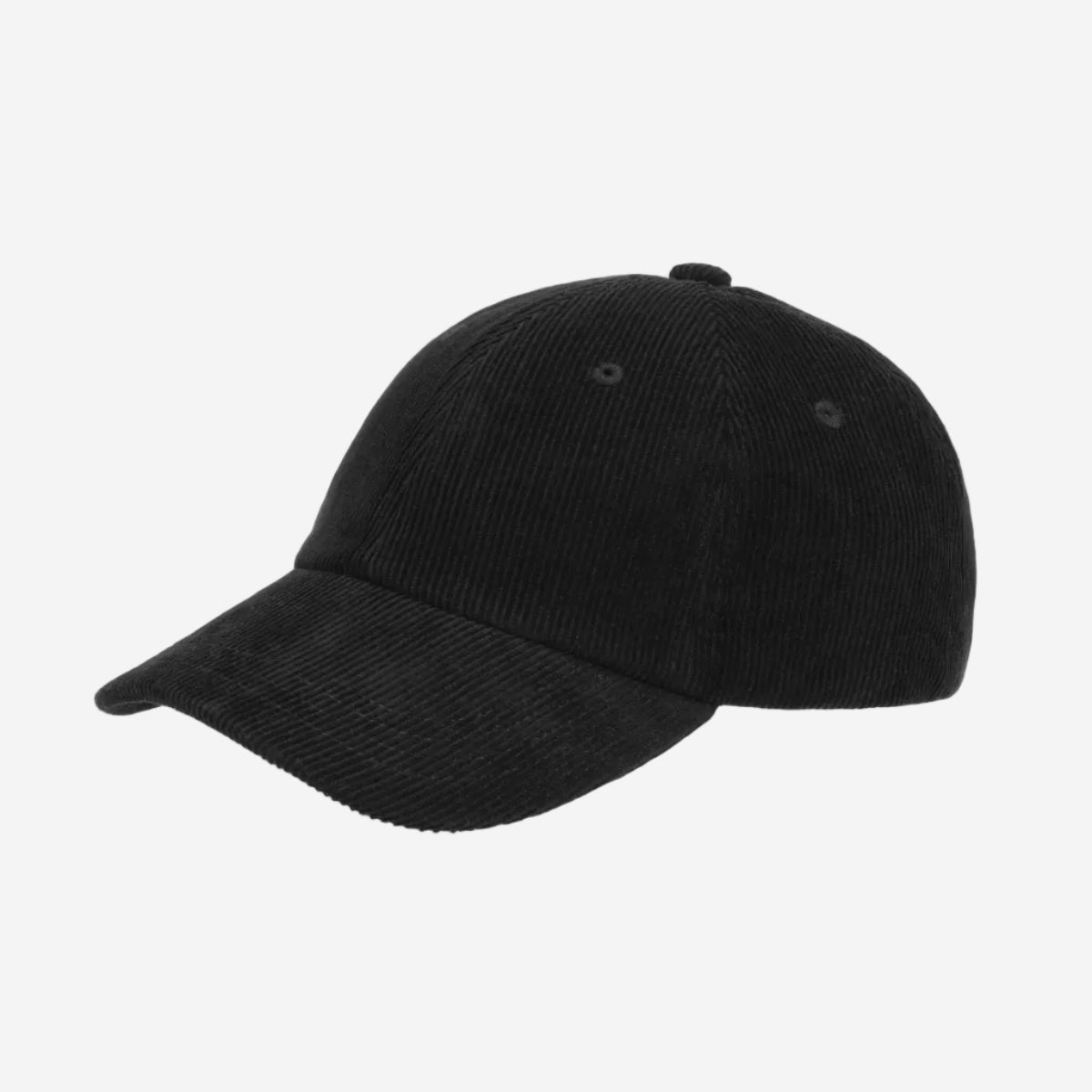 Organic Cotton Corduroy Cap - Deep Black