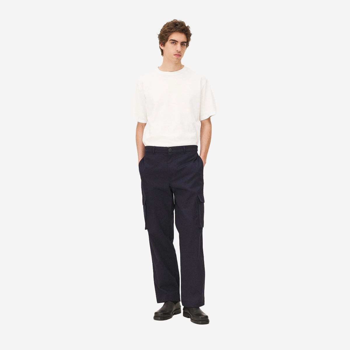 Cargo Loose Military Pants - Navy