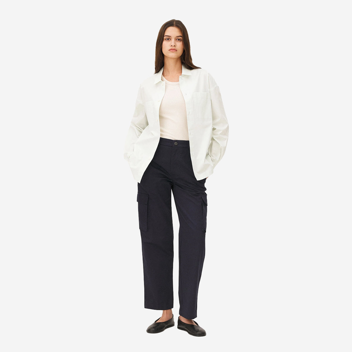 Cargo Loose Military Pants - Navy