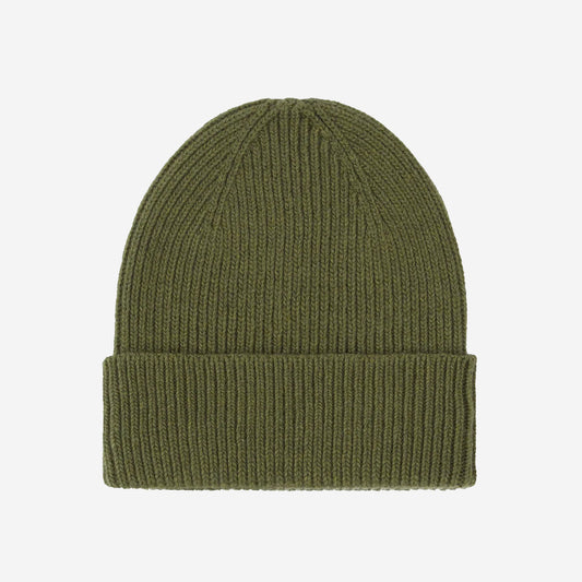 Recycled Cashmere Beanie - Basil Green
