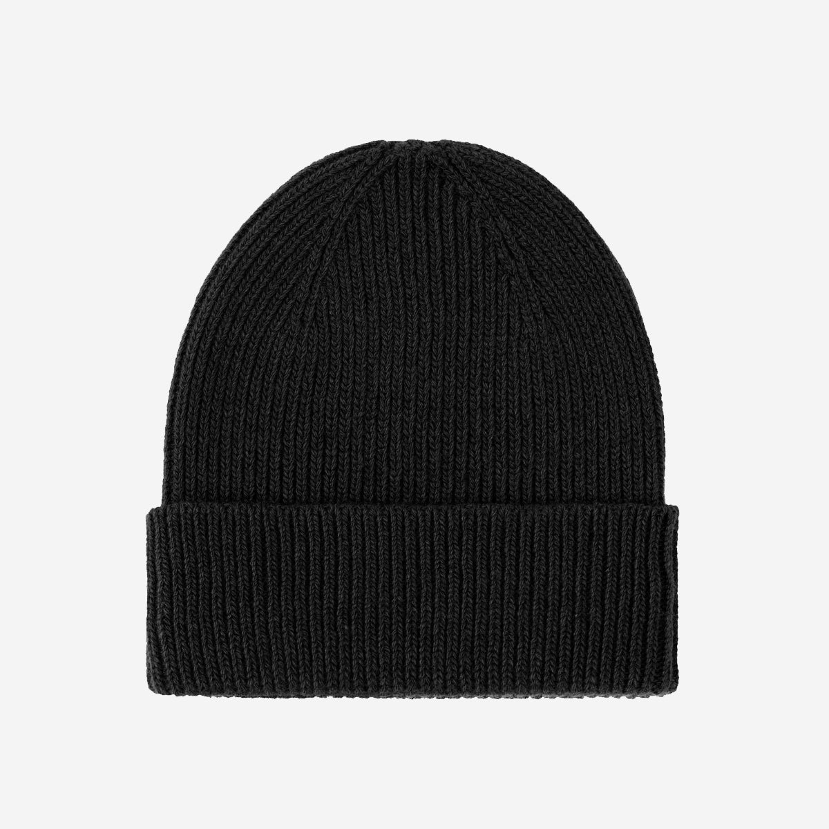 Recycled Cashmere Beanie - Deep Black