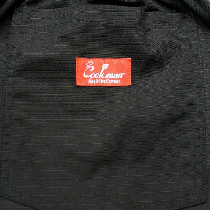 Chef Shorts Front Pocket - Black Ripstop