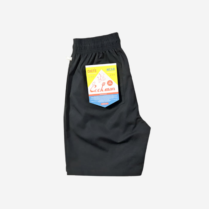 Chef Shorts Front Pocket - Black Ripstop
