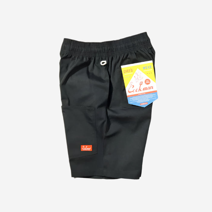 Chef Shorts Front Pocket - Black Ripstop