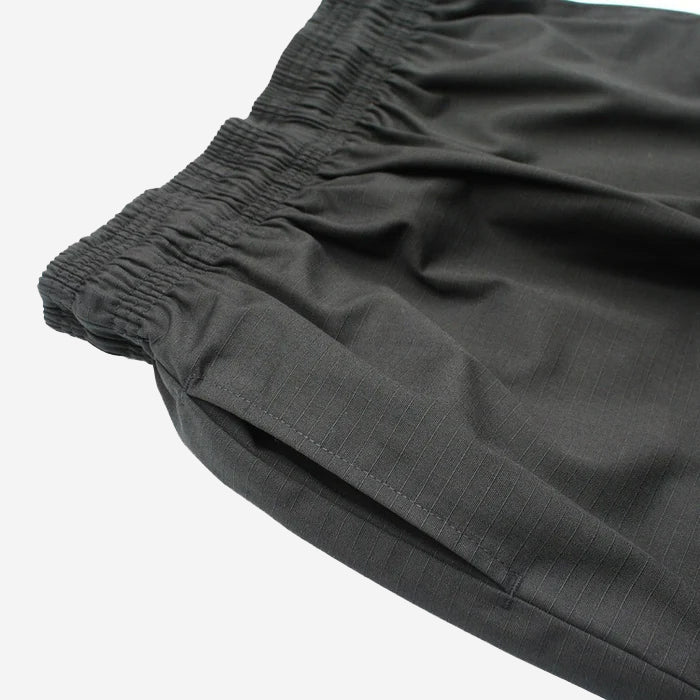 Chef Shorts Front Pocket - Black Ripstop