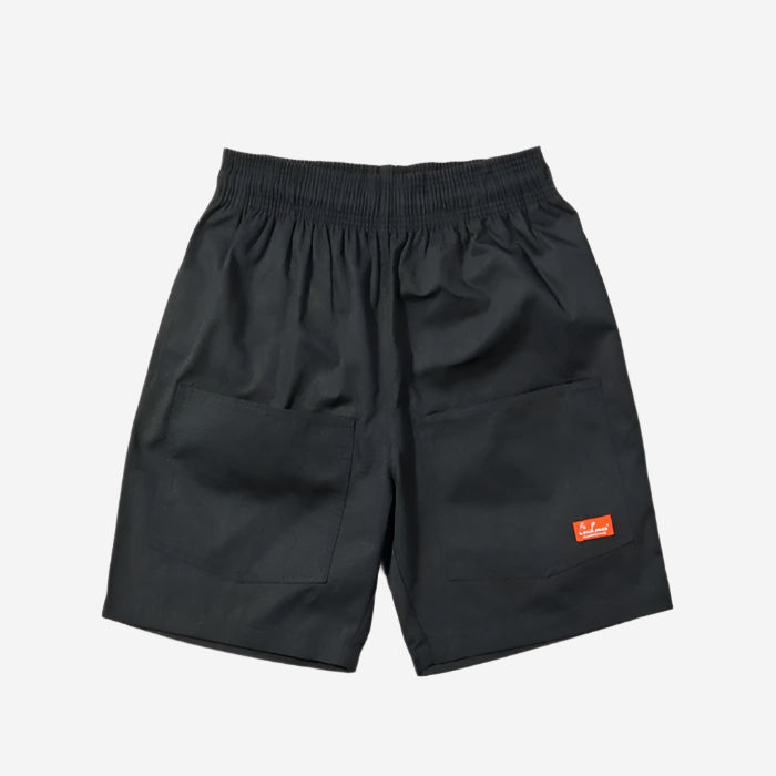 Chef Shorts Front Pocket - Black Ripstop