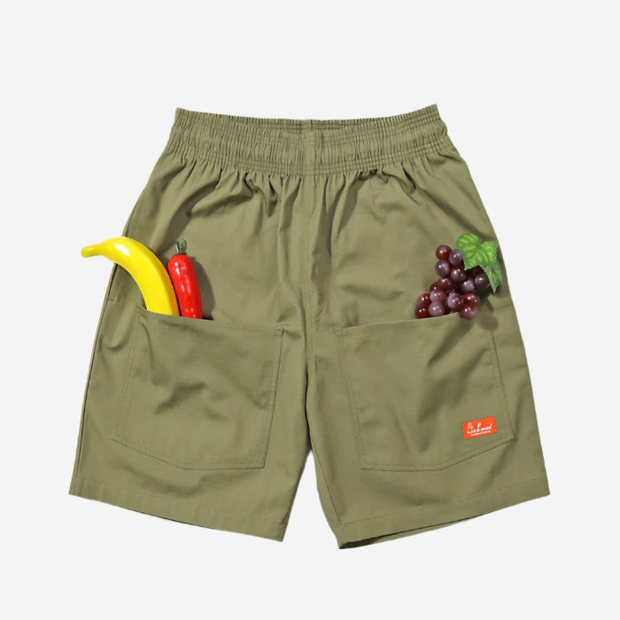 Chef Shorts Front Pocket - Olive Ripstop