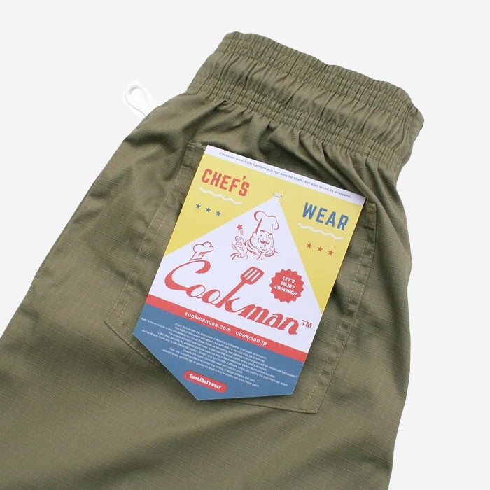 Chef Shorts Front Pocket - Olive Ripstop