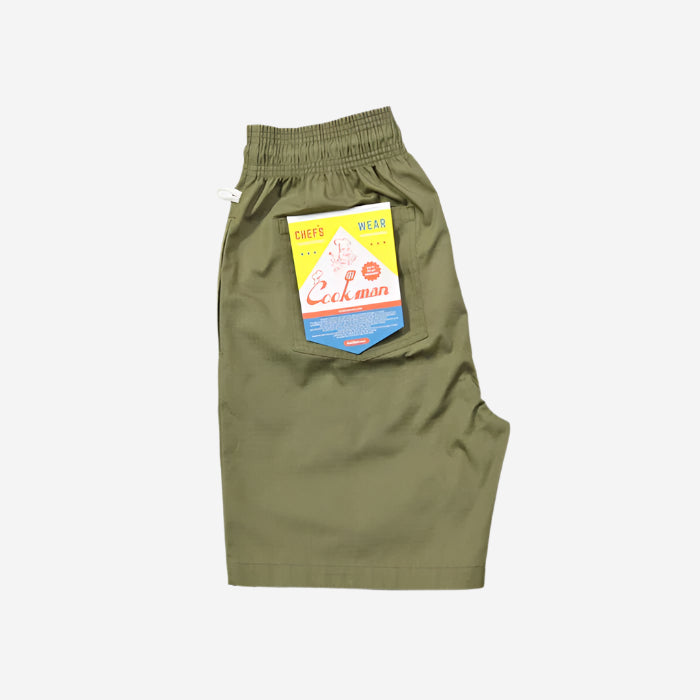 Chef Shorts Front Pocket - Olive Ripstop