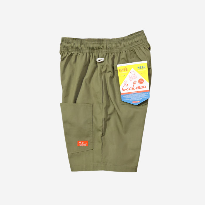 Chef Shorts Front Pocket - Olive Ripstop