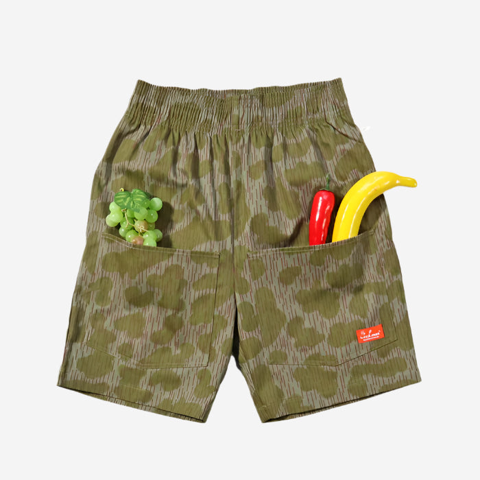 Chef Shorts Front Pocket -  Raindrop Camo Green