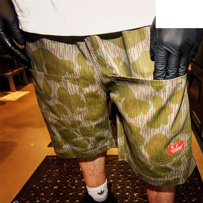Chef Shorts Front Pocket -  Raindrop Camo Green