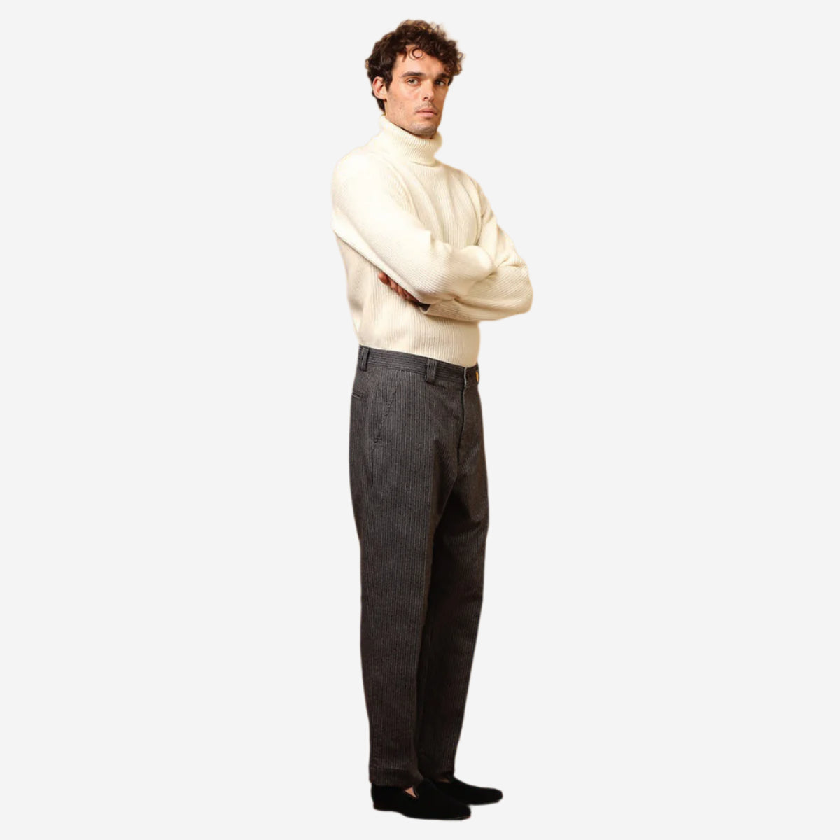 Chicago Washed Pinstripe Pant - Blue