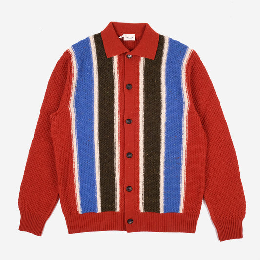 Child Donegal Merino Wool Cardigan - Multi Stripe