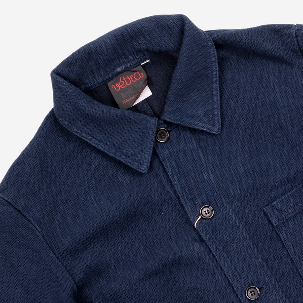 Chore Jacket - Cotton/Linen Herringbone - Navy