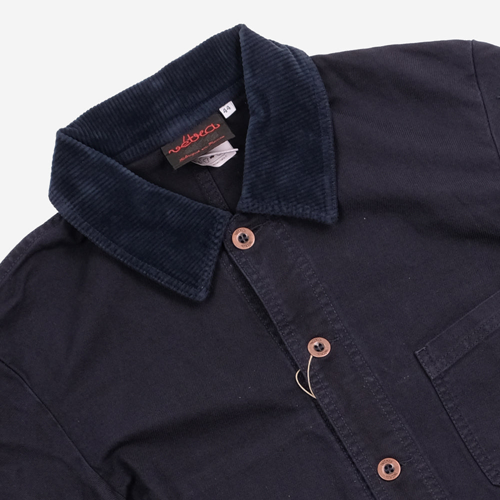 Chore Jacket - Organic Dungaree Twill - Navy Cord Collar