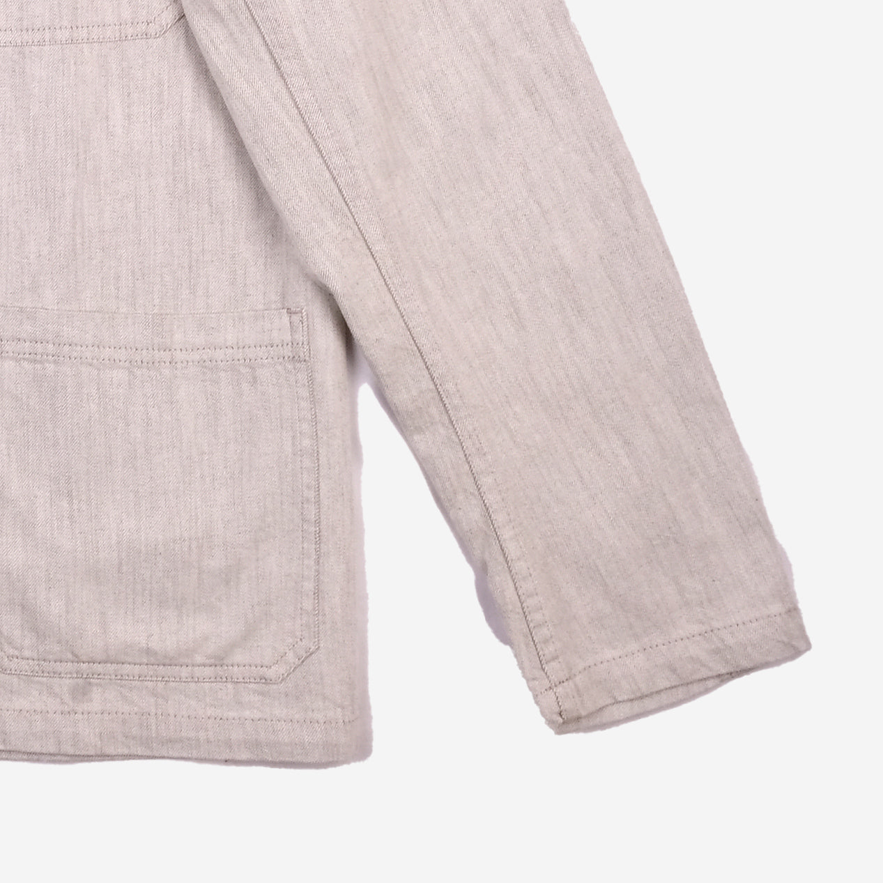 Chore Jacket - Soft Denim - Ecru