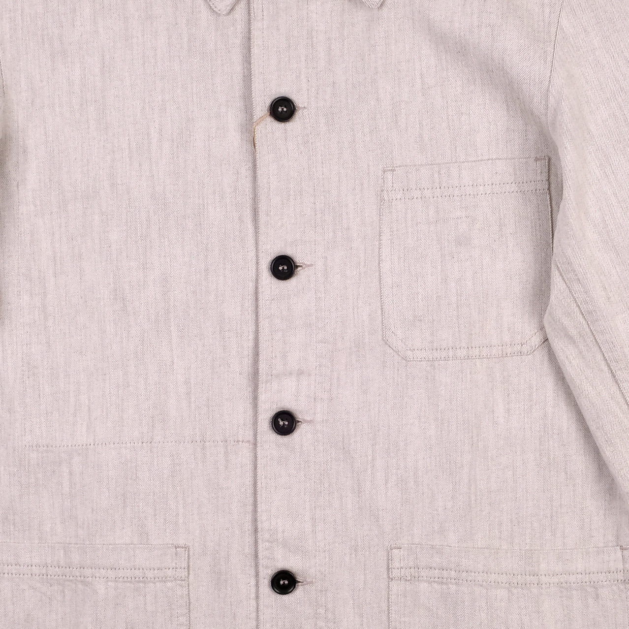 Chore Jacket - Soft Denim - Ecru