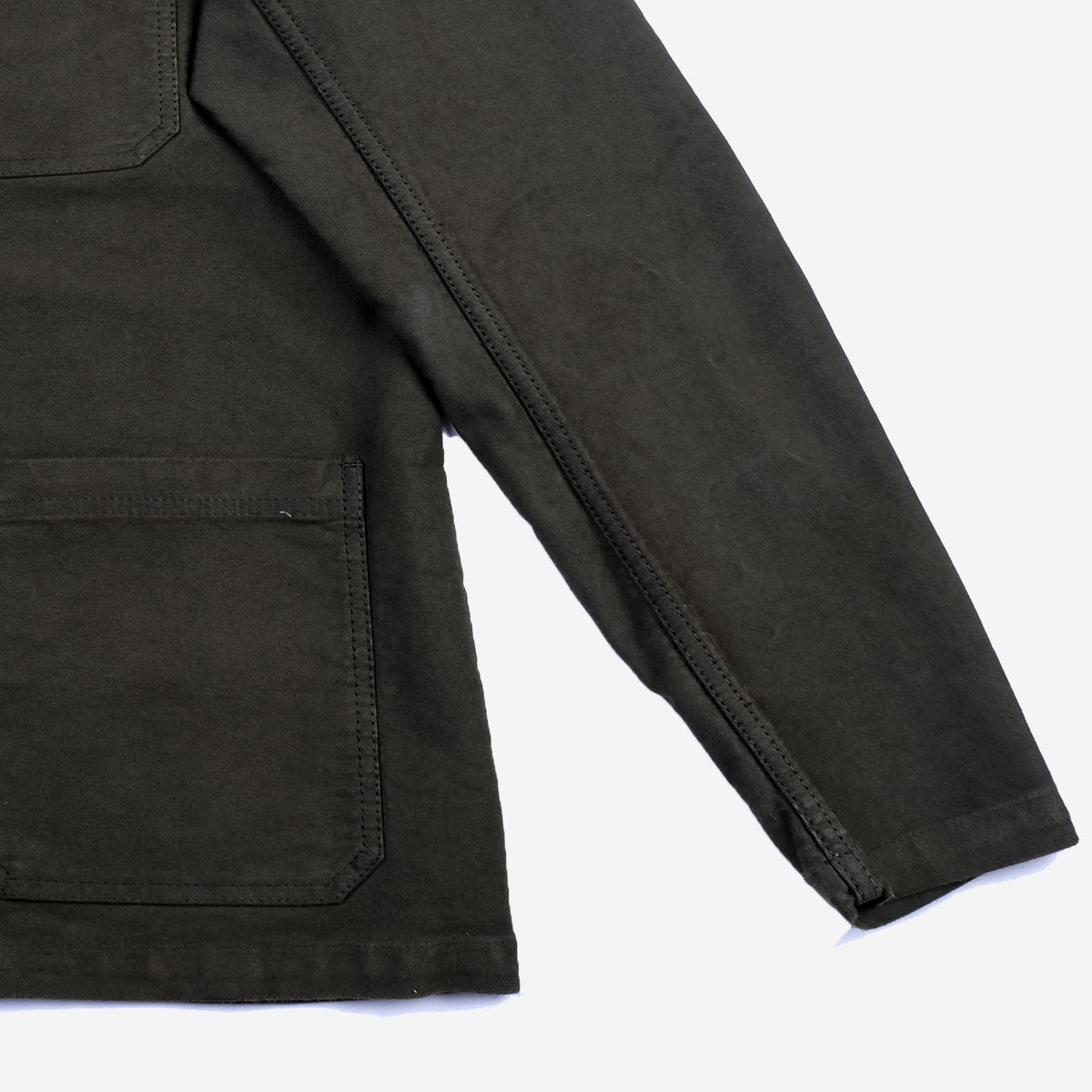 Chore Jacket - French Moleskin - Ash Green
