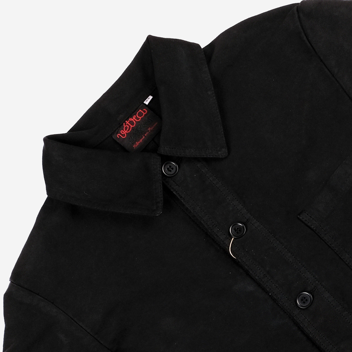 Chore Jacket - French Moleskin - Black