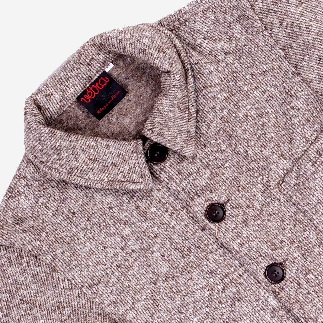 Chore Jacket - Knitted Wool - Brown Marl