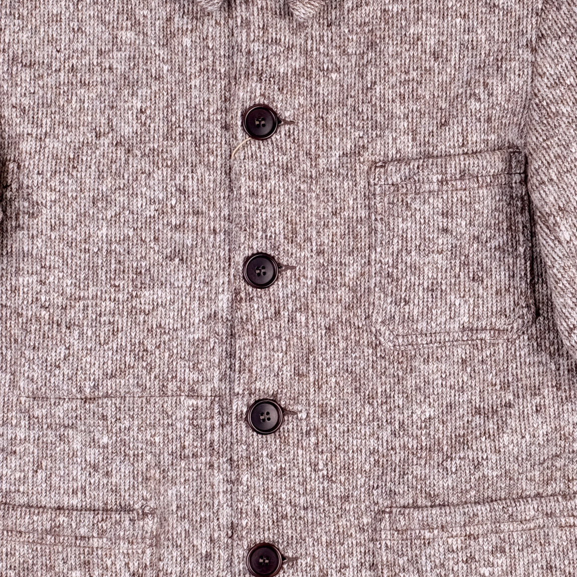 Chore Jacket - Knitted Wool - Brown Marl