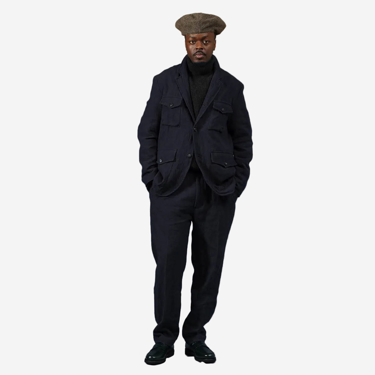 Clarence Wool Patch Pocket Jacket - Navy Blue