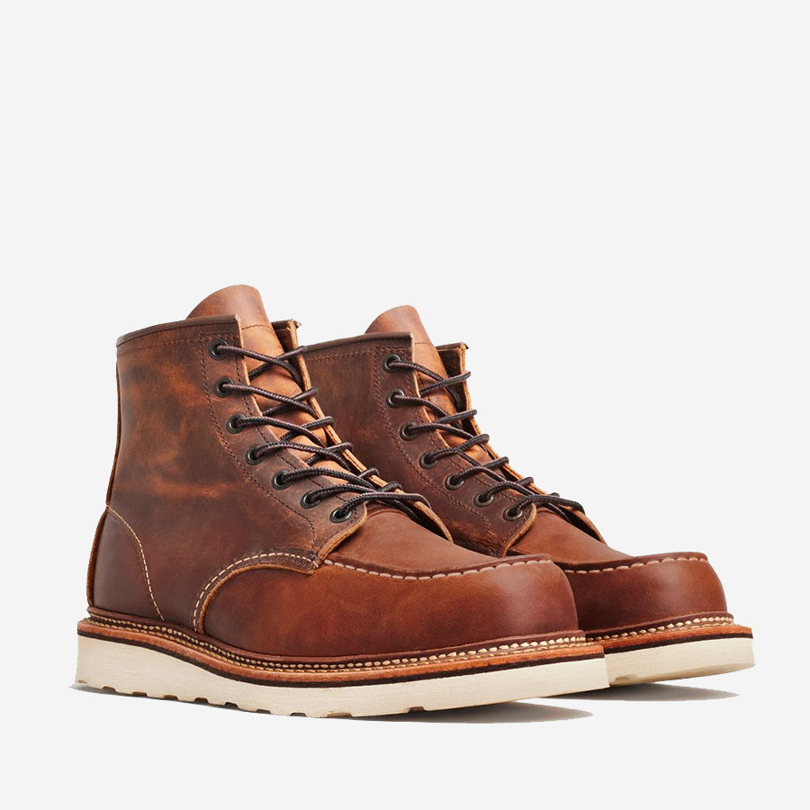Classic Moc 6-Inch Leather Boots - Copper Rough & Tough