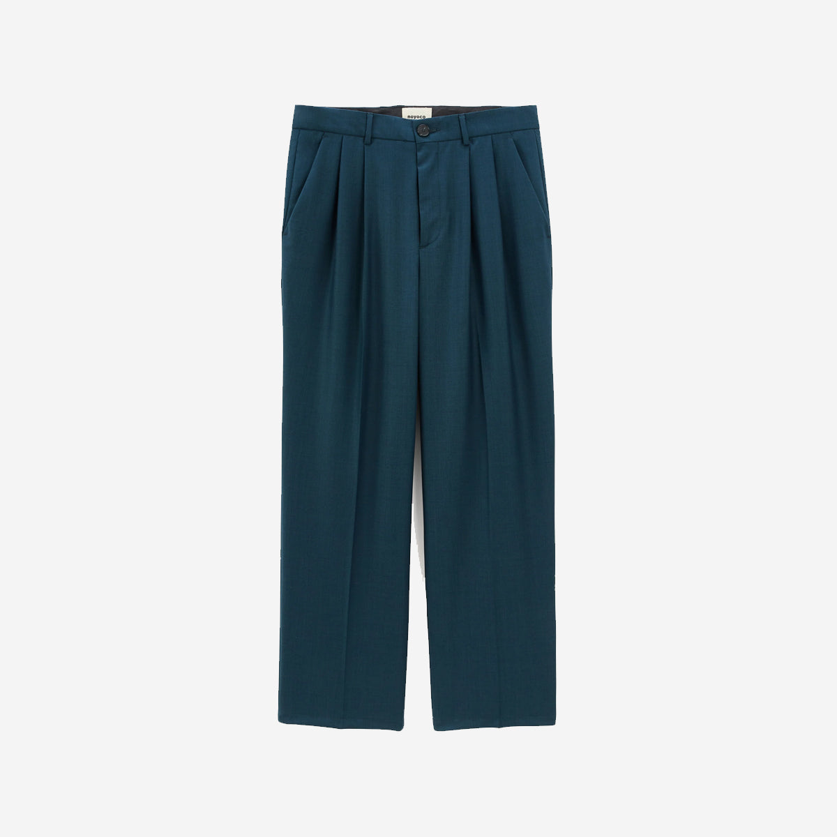 Clyde Taper Pleated Wool Pant - Deep Lagoon