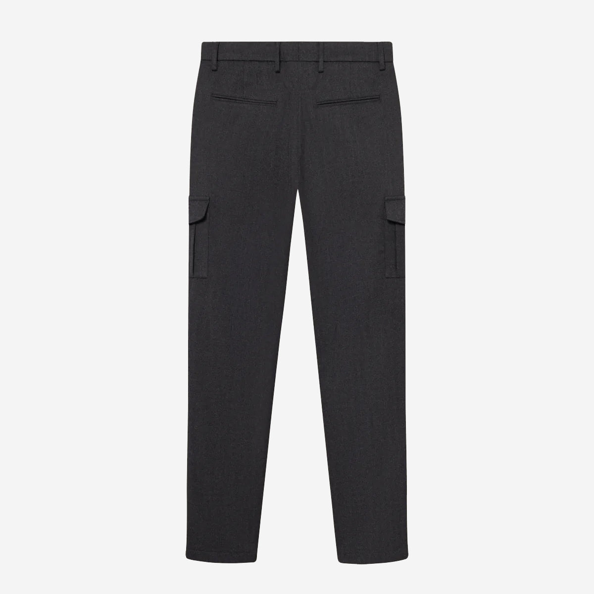 Como Regular Cargo Herringbone Pants - Charcoal Melange