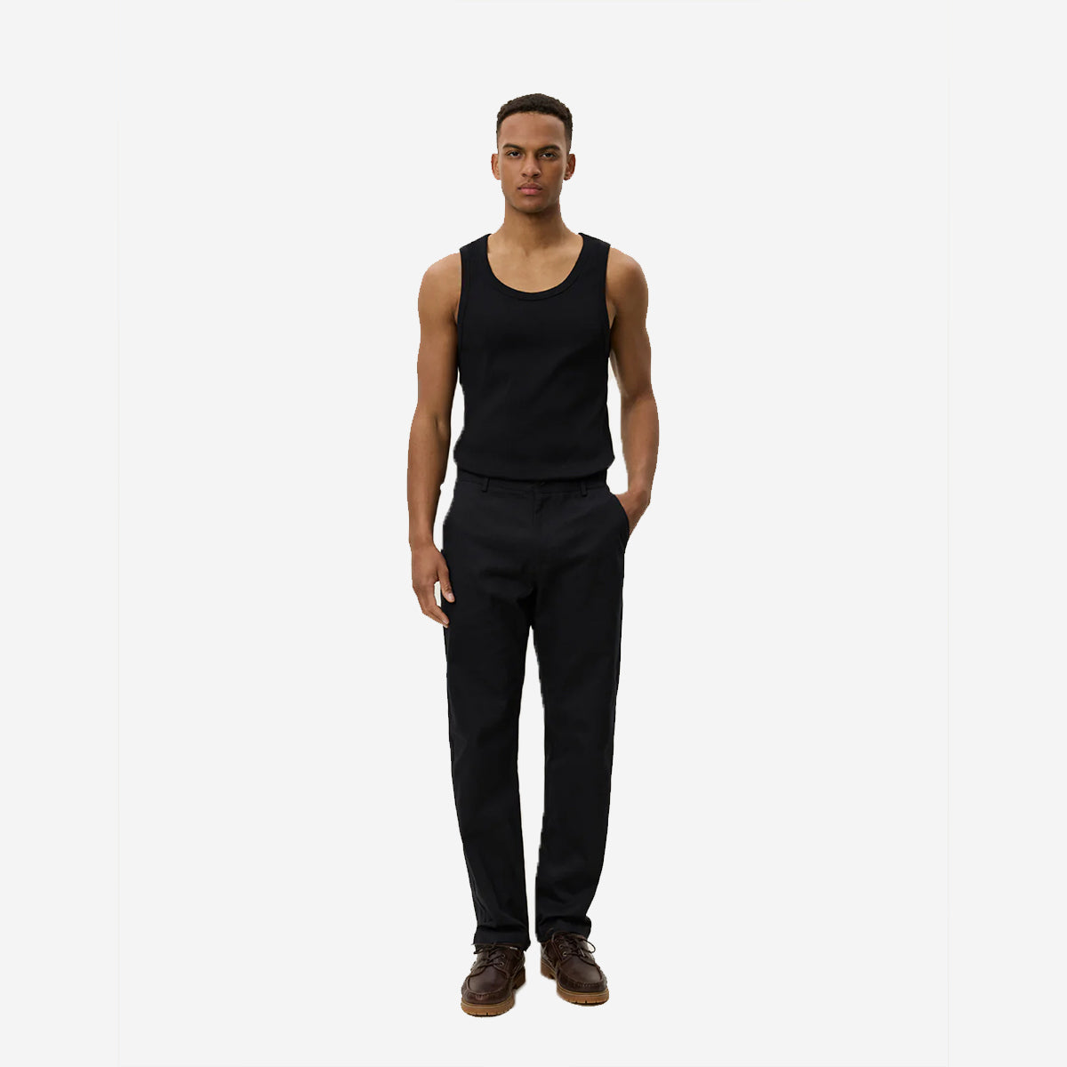 Como Cotton Chinos - Black