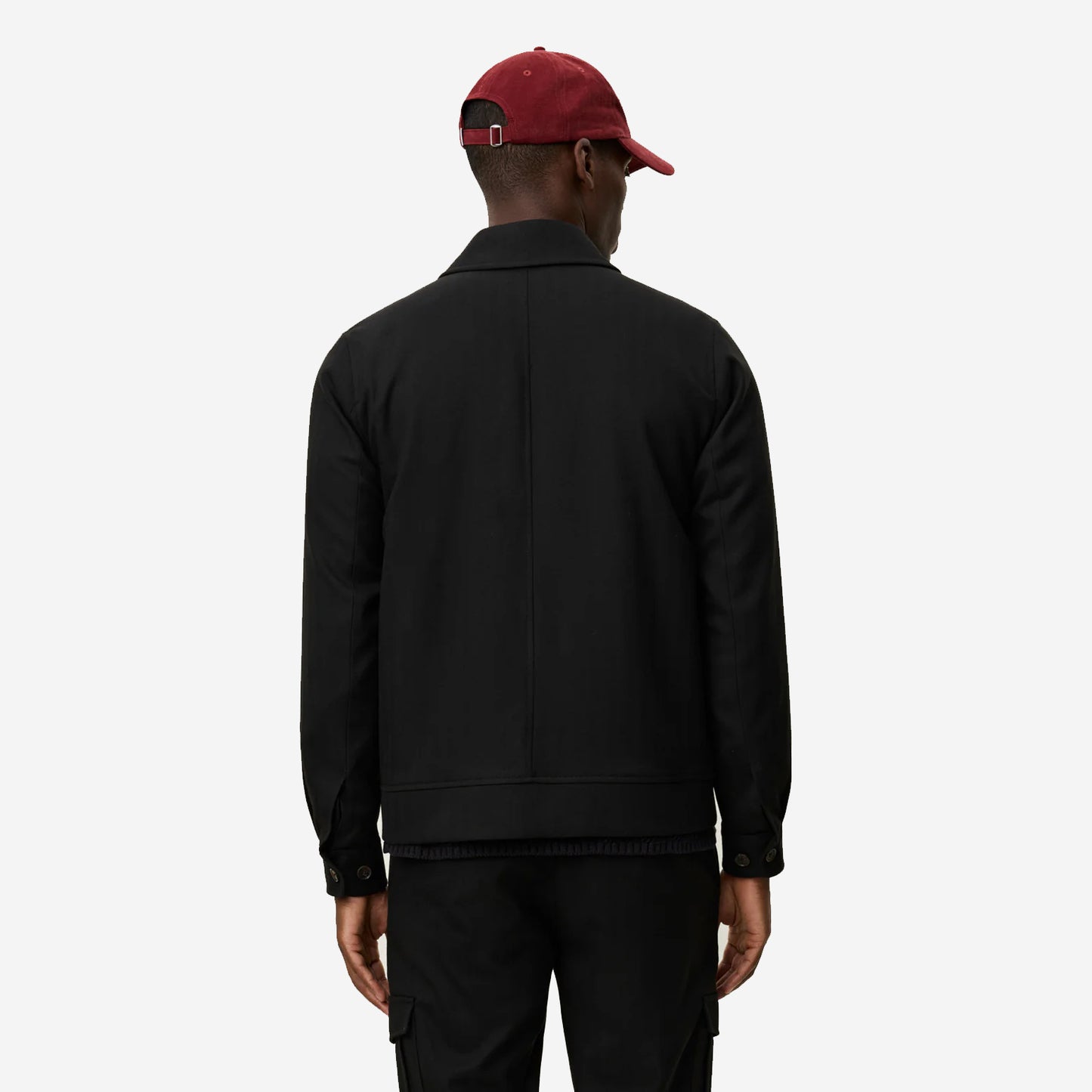 Como Herringbone Coach Jacket - Black