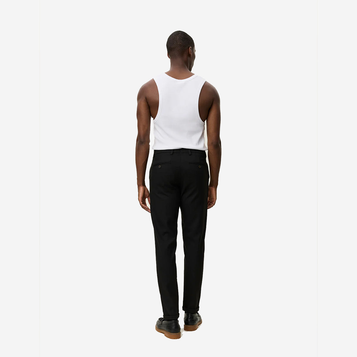 Como Herringbone Suit Pants - Black