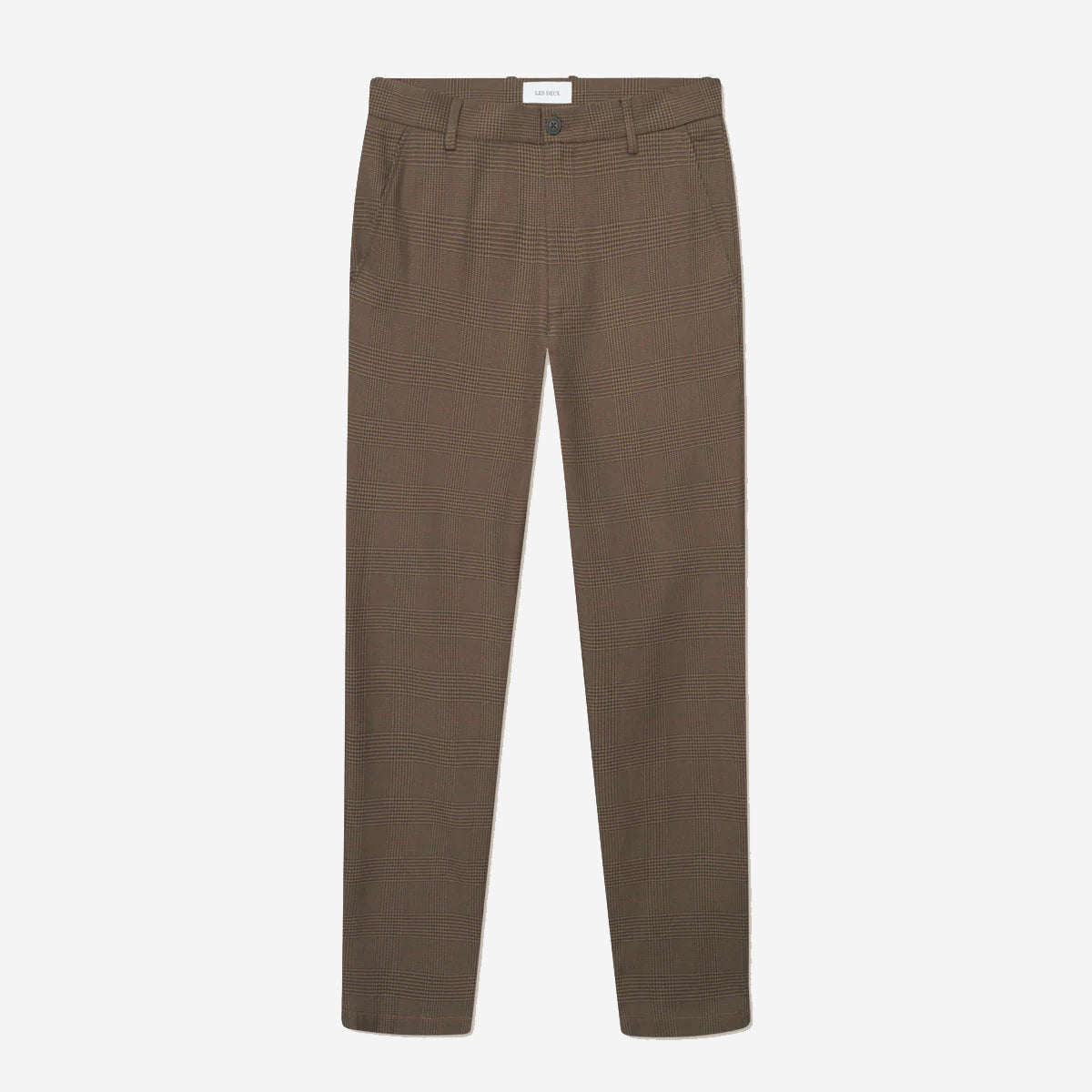 Como Reg Houndstooth Suit Pants - Teak Brown