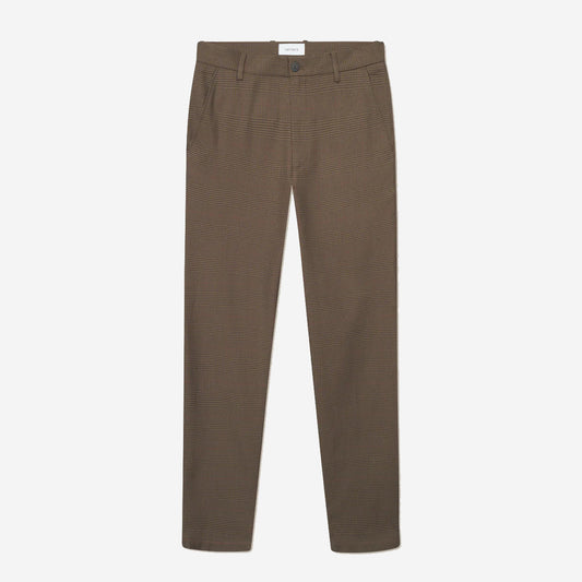 Como Reg Houndstooth Suit Pants - Teak Brown