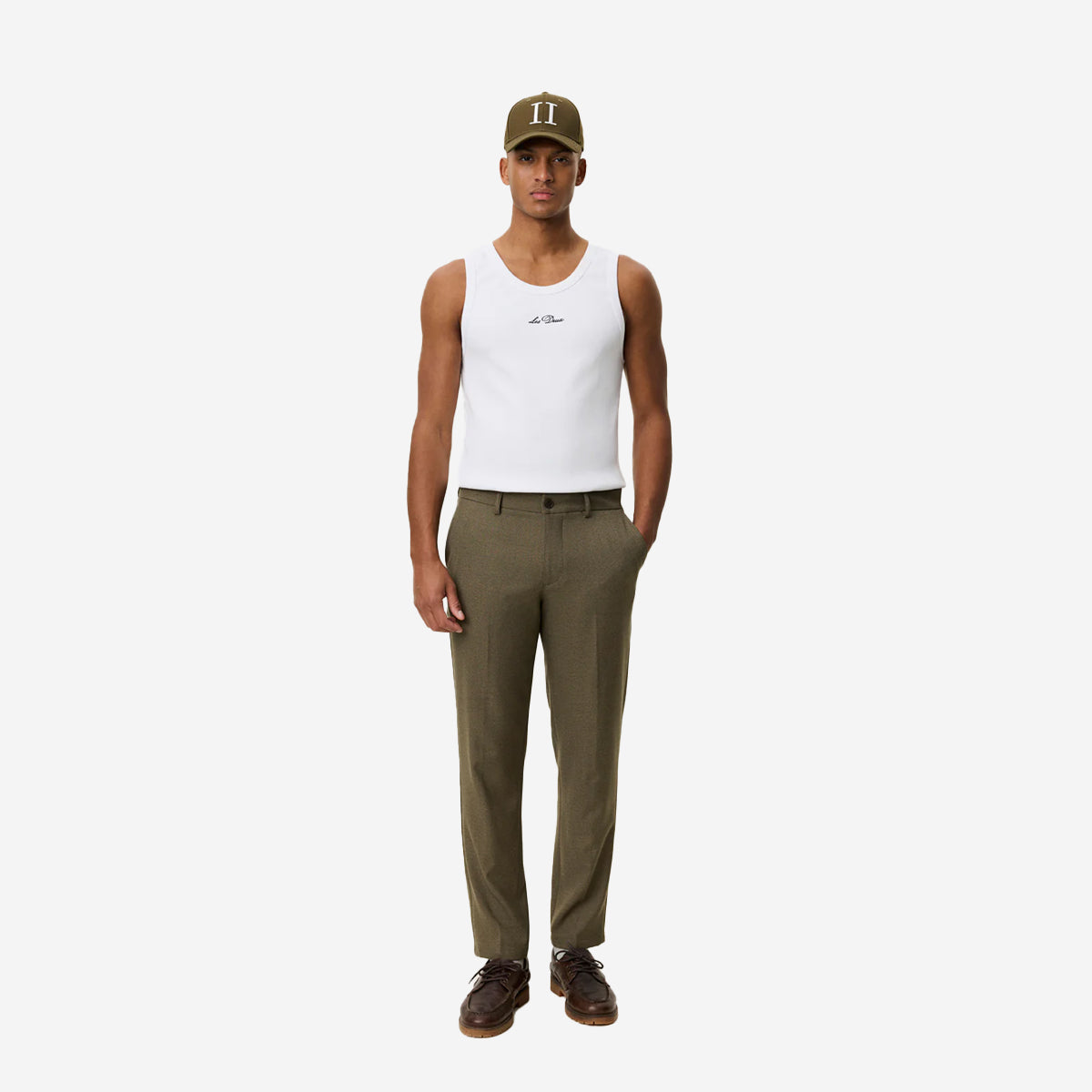 Como Reg Solid Pants - Teak Brown