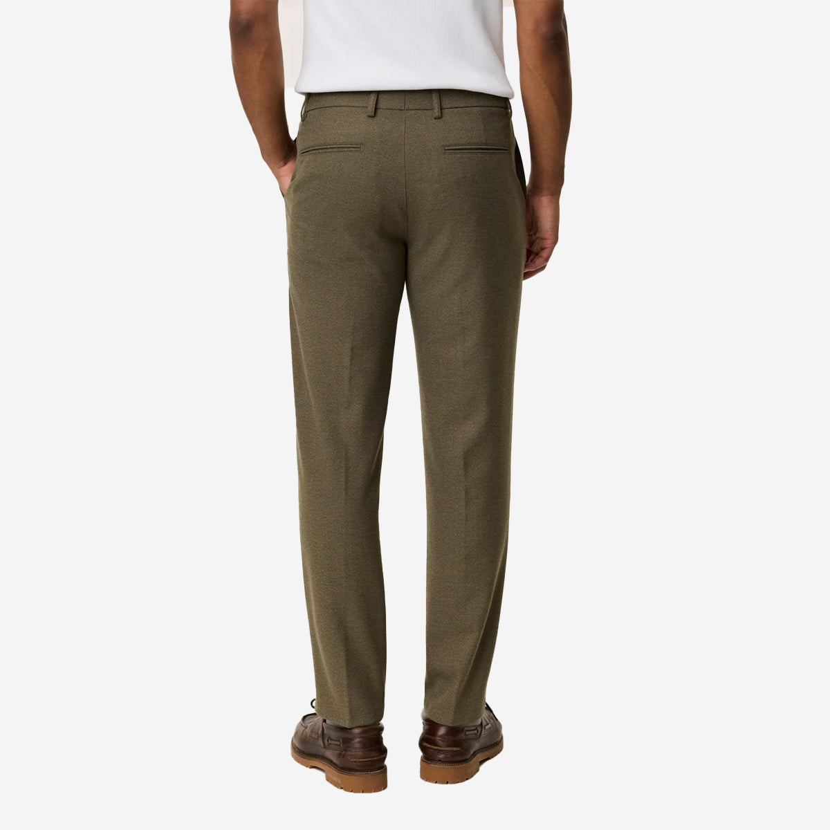 Como Reg Solid Pants - Teak Brown