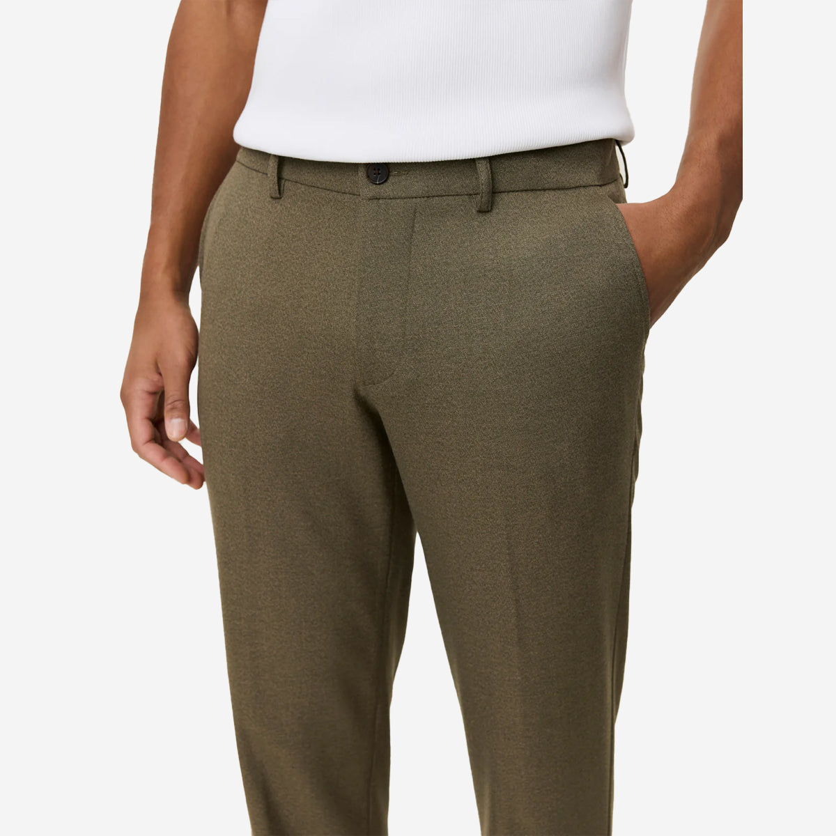 Como Reg Solid Pants - Teak Brown