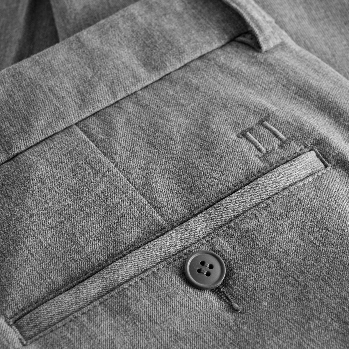 Como Reg Suit Pants - Grey Mélange