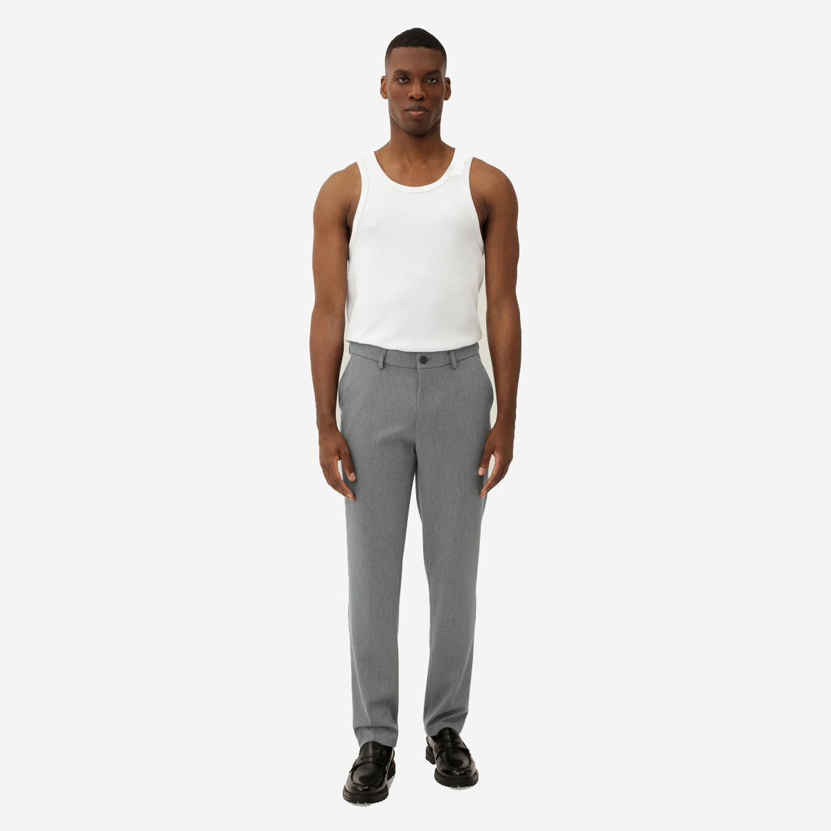 Como Reg Suit Pants - Grey Mélange
