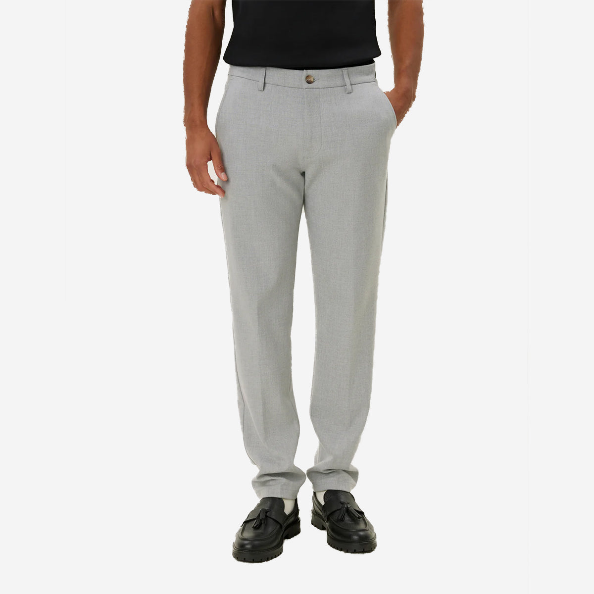 Como Regular Suit Pants - Light Grey Melange