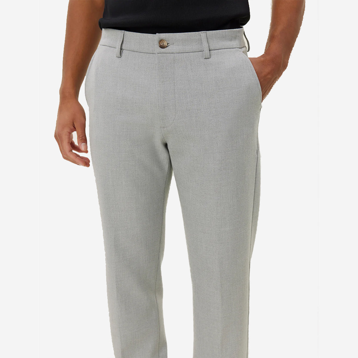 Como Regular Suit Pants - Light Grey Melange