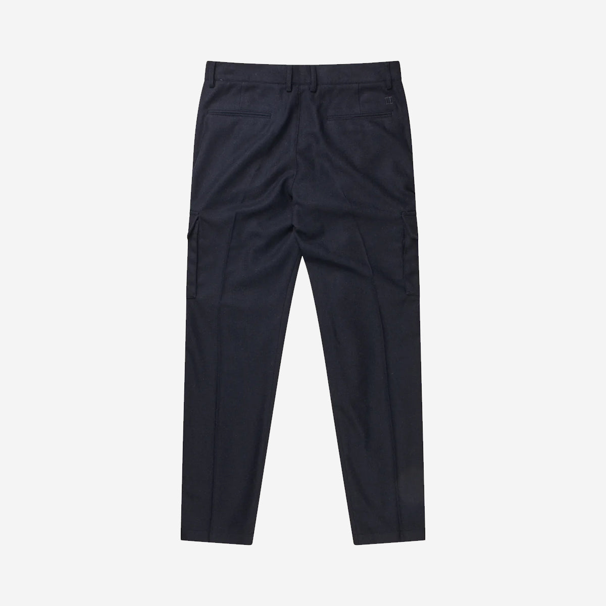 Como Regular Wool Cargo Suit Pants - Dark Navy Melange