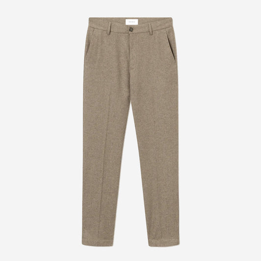 Como Regular Wool Suit Pants - Desert Taupe Melange