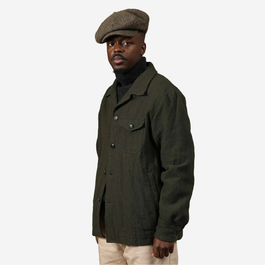 Conroy Herringbone Linen Wool Sport Coat - Green