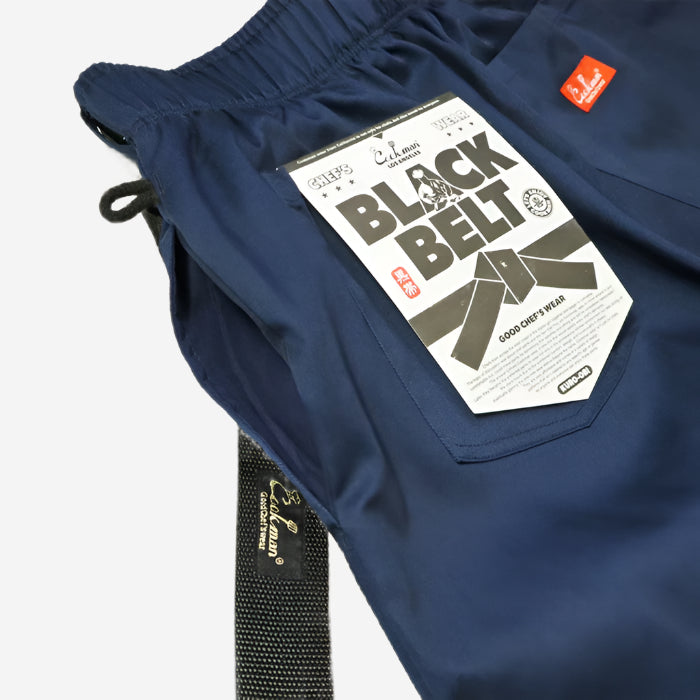 Chef Pants Semi-Wide - Black Belt - Navy